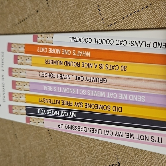 Whiskey River Soap Co Cat People Pencils Set of 8 NWT - Picture 3 of 6